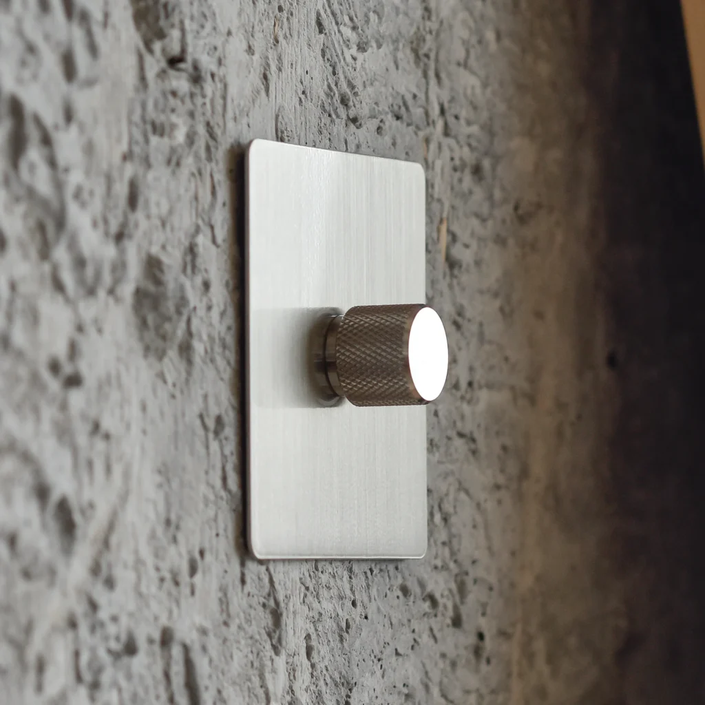 steel 1 gang zigbee dimmer switch