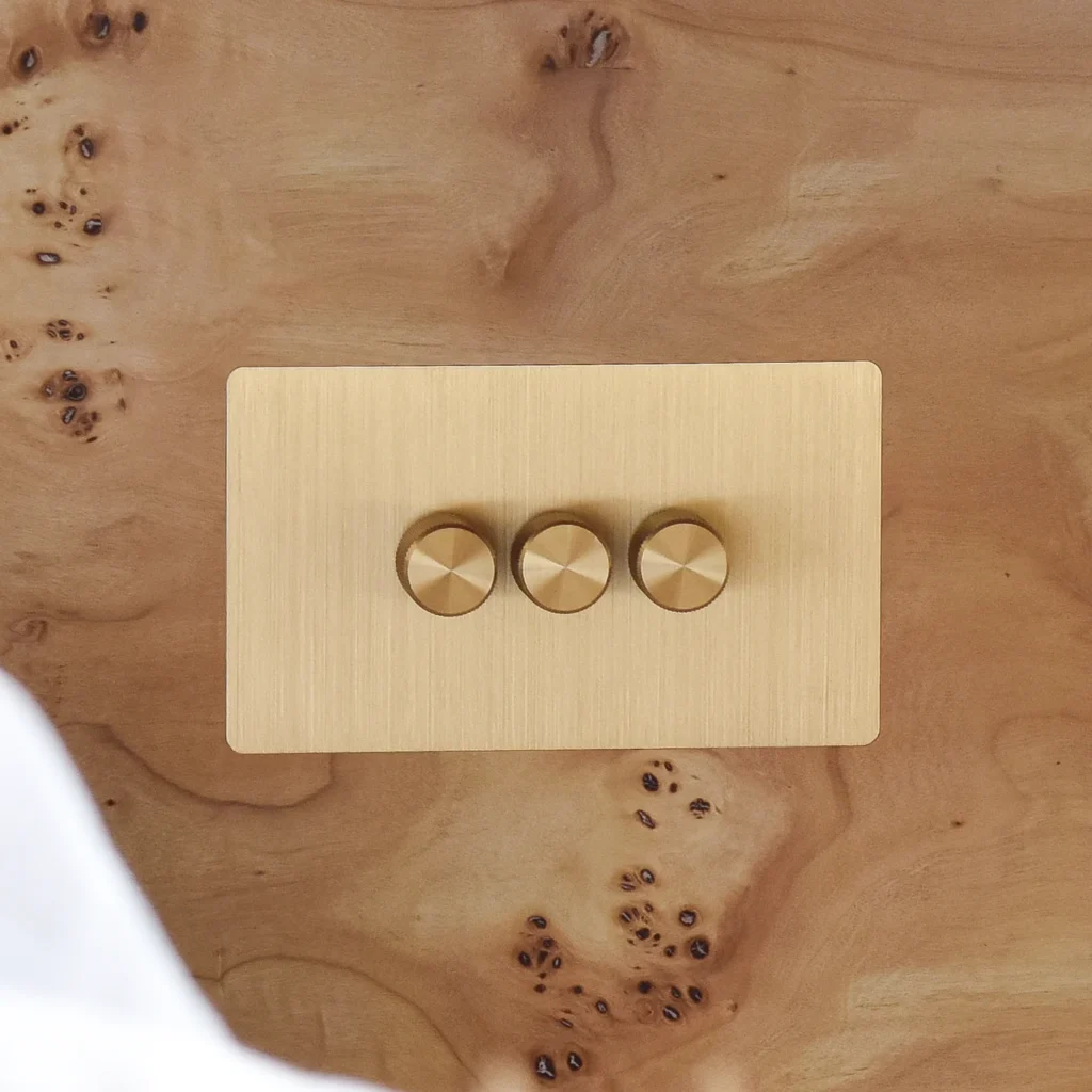 solid brass 3 gang dimmer switch